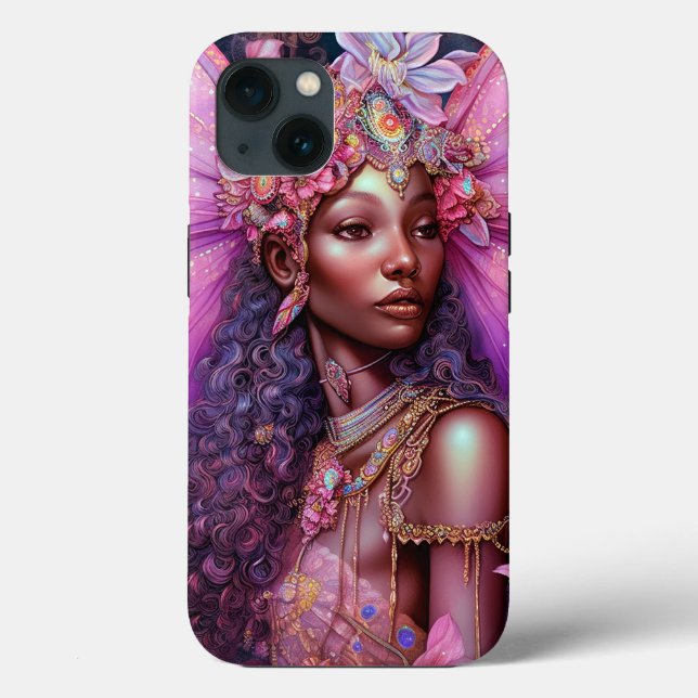 Funda De Case-Mate Para iPhone Hermoso Chica de hadas negras Fantasy Art (Reverso )