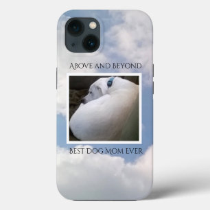Funda Para iPhone 13 Hermoso cielo nublado Mejor Perro Mamá Calma Azul