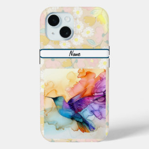 Funda Para iPhone 15 Hermoso colibrí duro