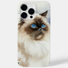 FUNDA PARA iPhone 14 PRO MAX DE Case-Mate HERMOSO COLOR DE AGUA LARGO PELO HIMALAYAN CAT