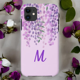 Funda Para iPhone 11 Hermoso color de agua morado claro parece Wisteria