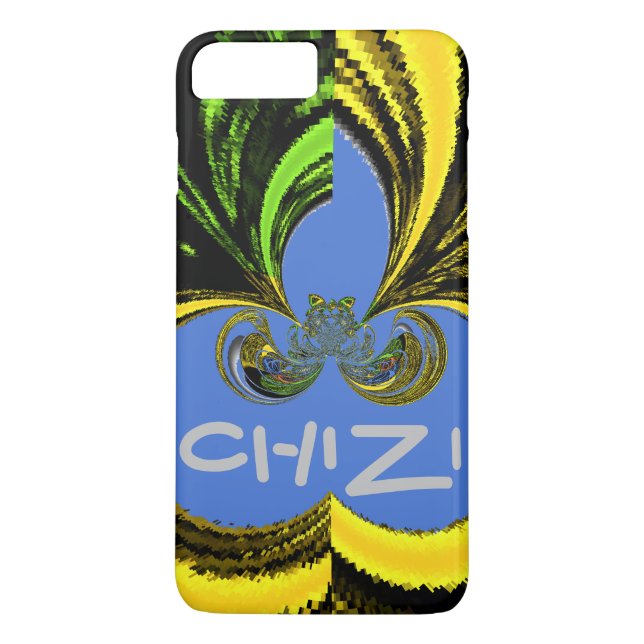 Funda De Case-Mate Para iPhone Hermoso diseño abstracto de Chizi Golden Blue (Reverso)
