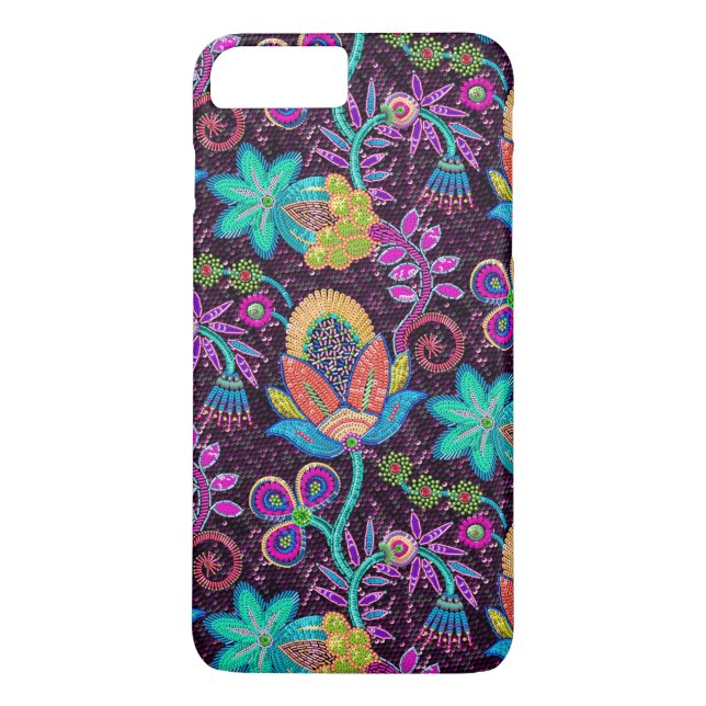 Funda De Case-Mate Para iPhone Hermoso diseño Floral Bandas de vidrio Aspecto (Reverso)