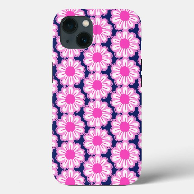 Funda De Case-Mate Para iPhone Hermoso fondo de patrón floral (Reverso )