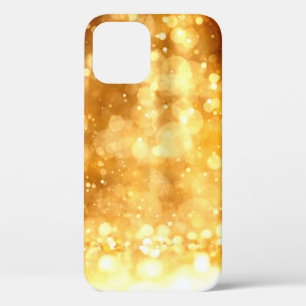 Funda Para iPhone 12 Hermoso fondo purpurina rojo dorado de lujo.