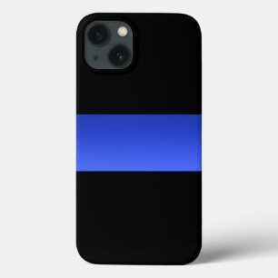 Funda Para iPhone 13 Hermoso gradiente policial delgado de la línea azu