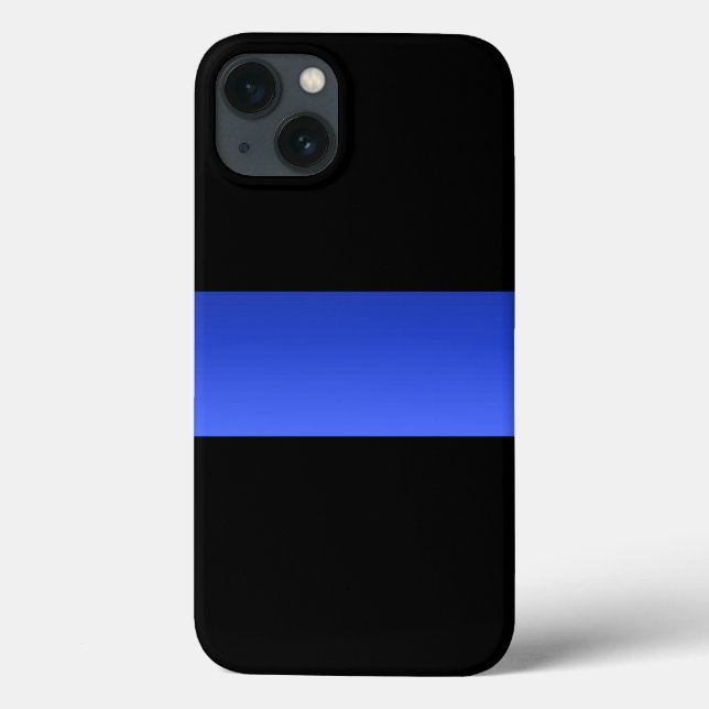 Funda De Case-Mate Para iPhone Hermoso gradiente policial delgado de la línea azu (Reverso)
