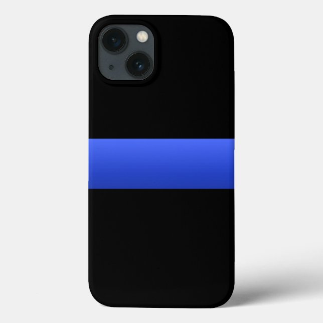 Funda De Case-Mate Para iPhone Hermoso gradiente policial delgado de la línea azu (Reverso)