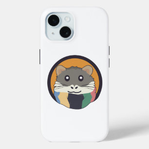 Funda Para iPhone 15 Hermoso hámster personalizado con una bufanda mult