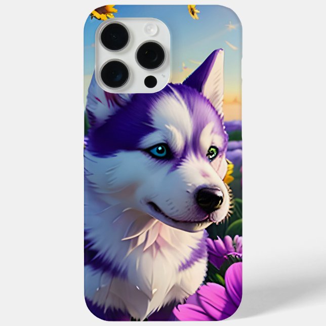 Funda De Case-Mate Para iPhone Hermoso Husky Puppy Dos (Reverso )