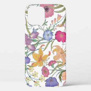 Funda Para iPhone 12 Hermoso Ilustracion Vintage de Campo Floral