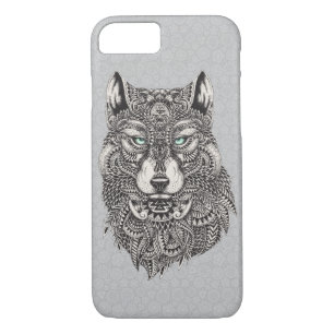Funda Para iPhone 8/7 Hermoso Lobo, Ilustracion abstracto