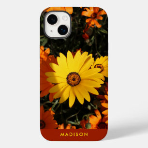 Funda Para iPhone 14 Plus De Case-Mate Hermoso Naranja amarillo Flores Nombre personaliza