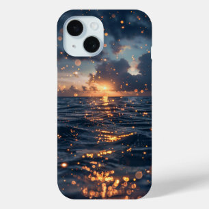 Funda Para iPhone 15 Hermoso océano al atardecer