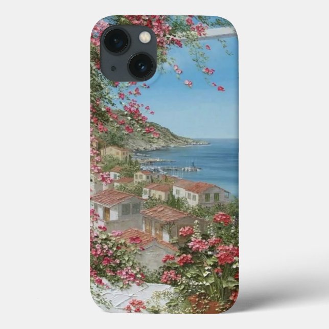 Funda De Case-Mate Para iPhone Hermoso paisaje costa Italia (Reverso)