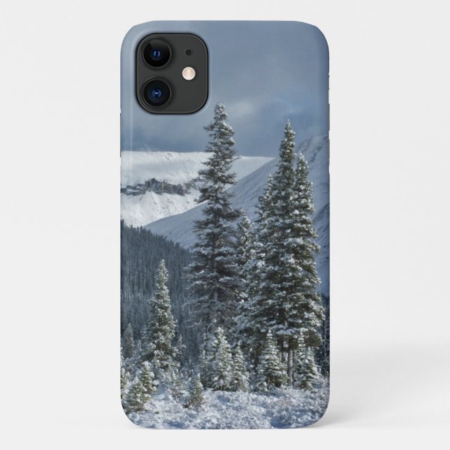 Funda De Case-Mate Para iPhone Hermoso paisaje invernal - Montañas Arboles Nieve (Reverso)