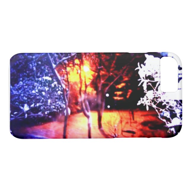 Funda De Case-Mate Para iPhone ⛄ ❄ Hermoso Paisaje Nocturno Nevado Fabuloso (Reverso (horizontal))