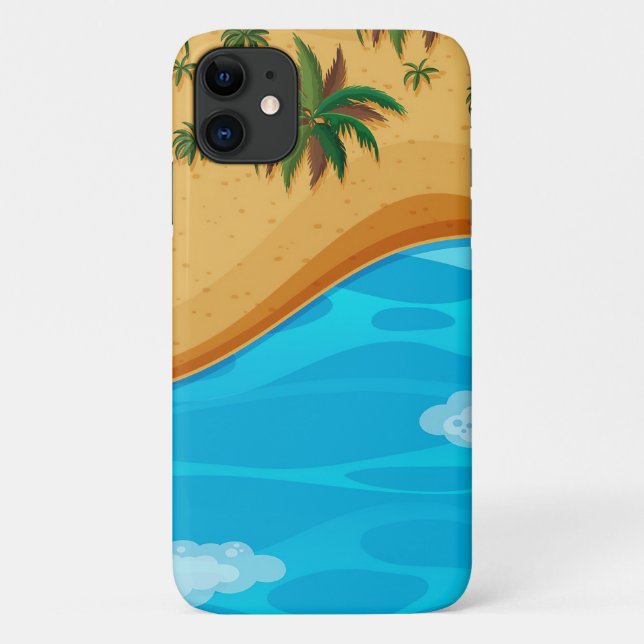 Funda De Case-Mate Para iPhone Hermoso paisaje playero (Reverso)
