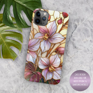 Funda Para iPhone 11 Pro Max Hermoso patrón de arte floral de vidrio teñido