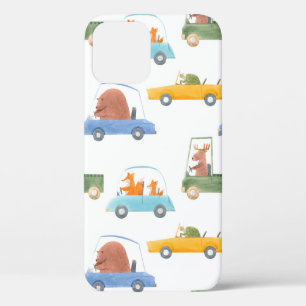 Funda Para iPhone 12 Hermoso patrón de bebé sin costura con una linda d