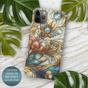 Funda Para iPhone 11 Pro Max Hermoso Patrón de Mosaico Floral de Vidrio Pintado