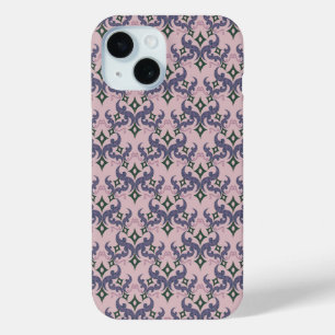 Funda Para iPhone 15 Hermoso patrón étnico de Damasco puntillismo 