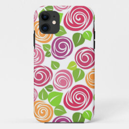 Funda Para iPhone 11 Hermoso patrón floral de rosas