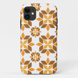 Funda Para iPhone 11 hermoso patrón floral marrón