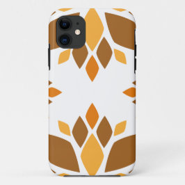 Funda Para iPhone 11 hermoso patrón floral marrón