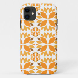 Funda Para iPhone 11 hermoso patrón floral marrón
