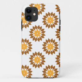 Funda Para iPhone 11 hermoso patrón floral marrón