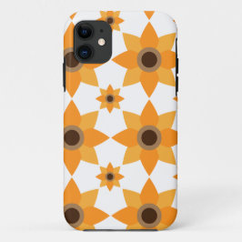 Funda Para iPhone 11 hermoso patrón floral marrón