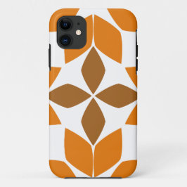 Funda Para iPhone 11 hermoso patrón floral marrón