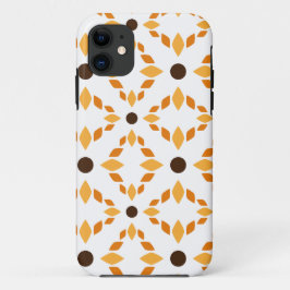 Funda Para iPhone 11 hermoso patrón floral marrón