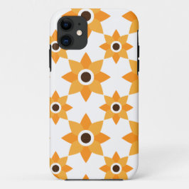 Funda Para iPhone 11 hermoso patrón floral marrón