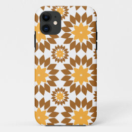 Funda Para iPhone 11 hermoso patrón floral marrón