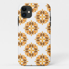 Funda Para iPhone 11 hermoso patrón floral marrón