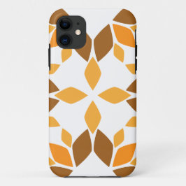 Funda Para iPhone 11 hermoso patrón floral marrón
