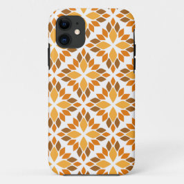 Funda Para iPhone 11 hermoso patrón floral marrón