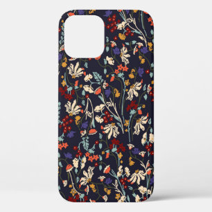 Funda Para iPhone 12 Hermoso patrón floral vintage en muchos tipos