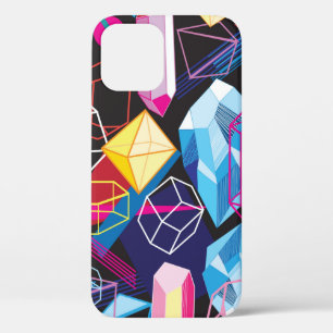 Funda Para iPhone 12 Hermoso patrón impecable con cristales coloridos
