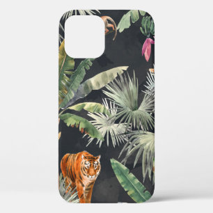 Funda Para iPhone 12 Hermoso patrón impecable con trópica acuarela
