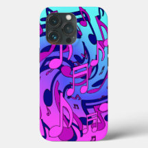 Hermoso Patrón Musical Música Rosa Purpura Aqua