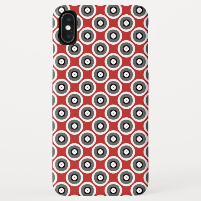 Funda De Case-Mate Para iPhone Hermoso patrón rojo blanco negro (Reverso)