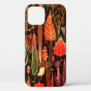 Funda Para iPhone 12 hermoso patrón transparente de hojas de otoño y tr