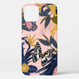 Funda Para iPhone 12 Hermoso patrón tropical dulce sin costura