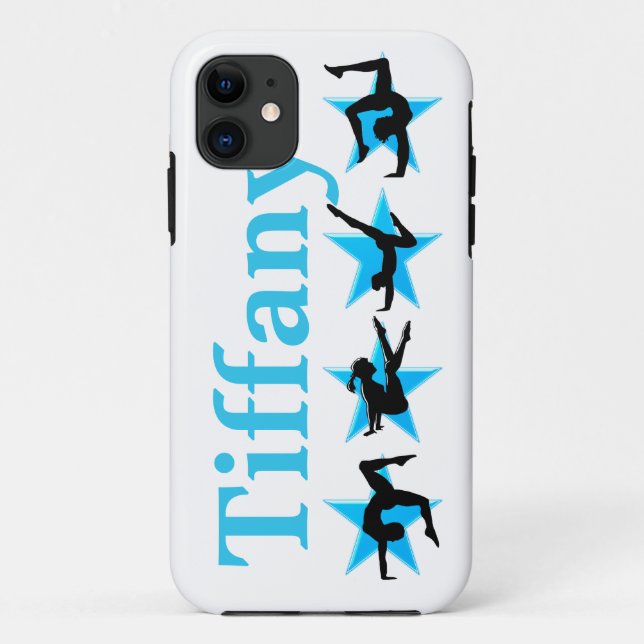 FUNDA DE Case-Mate PARA iPhone HERMOSO PERSONALIZADO DE ESTRELLA AZUL GIMNASTICA  (Reverso)