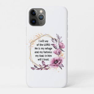 Funda Para iPhone 11 Pro Hermoso Psalm 91 Floral iPhone 11 Pro Funda