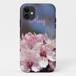 Funda Para iPhone 11 hermoso resorte rosa flor de cerezo en cielo azul