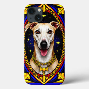Funda Para iPhone 13 Hermoso retrato de perro en obra de arte de vidrio